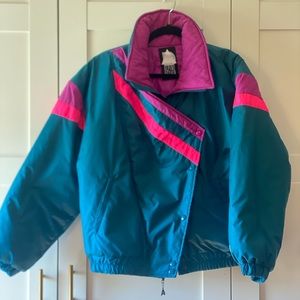 Vintage 90’s Alpine Design Neon Stripe Ski Jacket